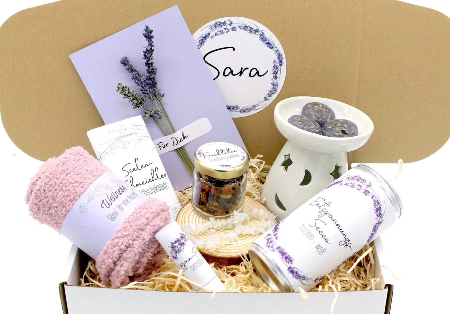 Geschenkidee wellnessbox Lavendel Produktfoto