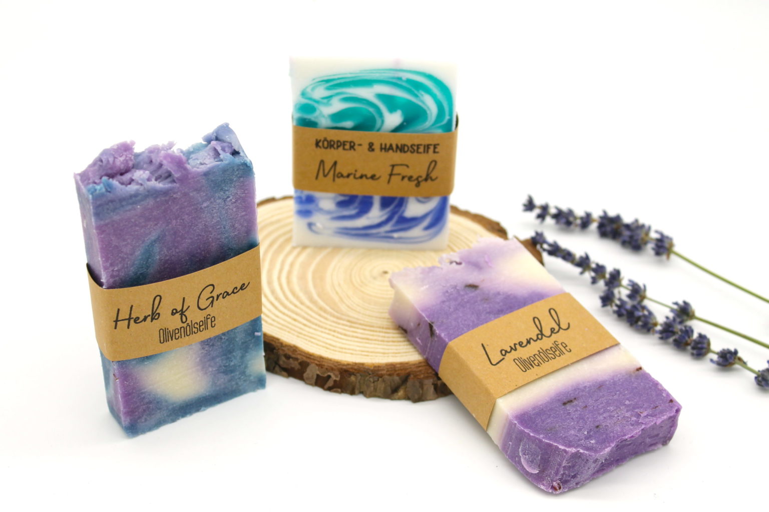 Seifen Mix Herb of grace-Seife Lavendelseife Männerseife Produktfoto